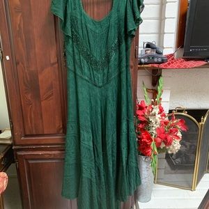 Emerald green maxi dress